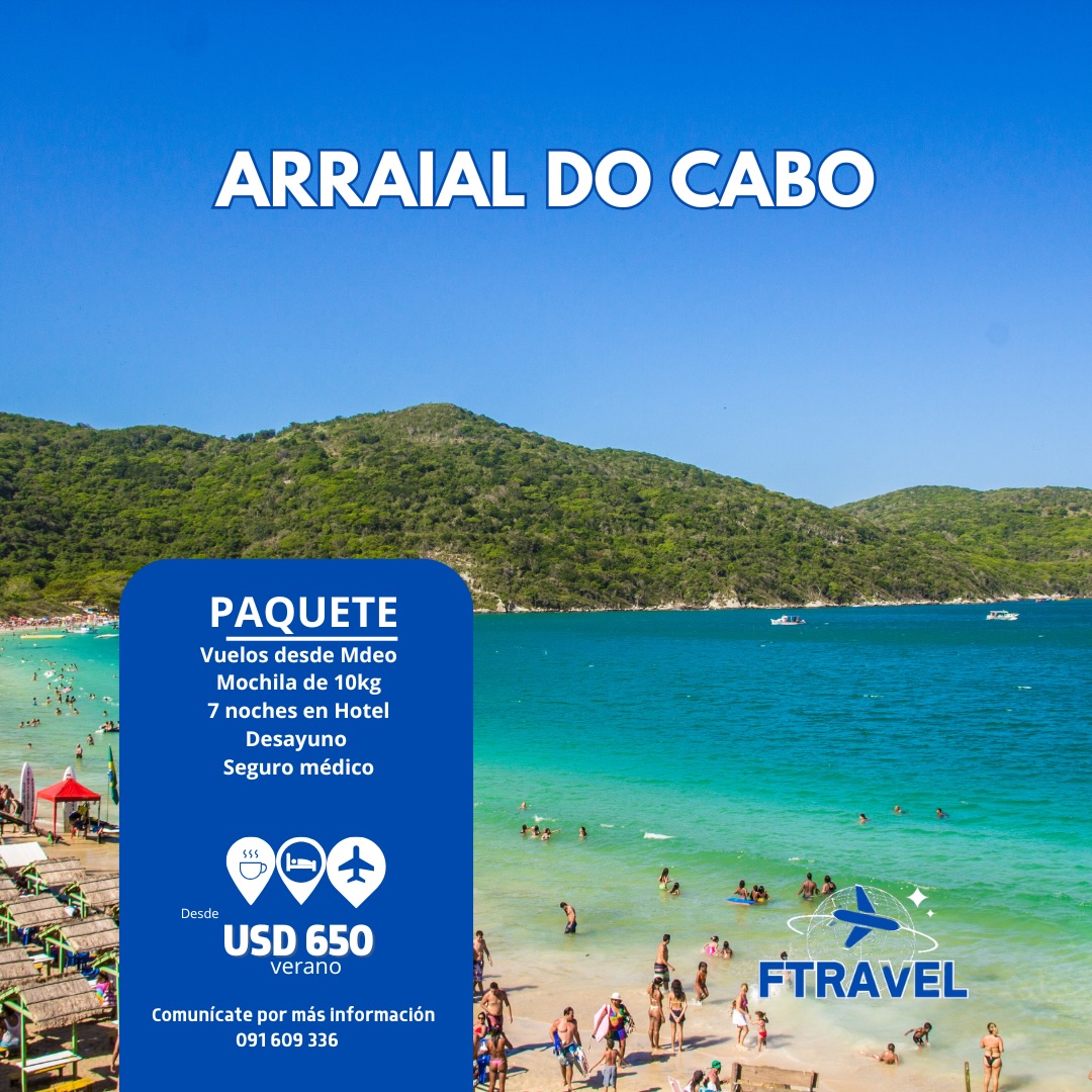 Paquete Arraial do Cabo Brasil - FTravel